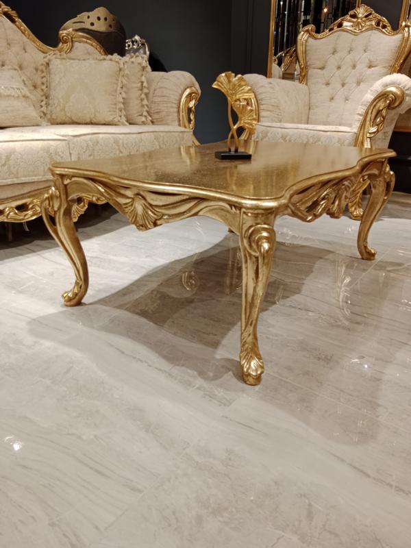 Couchtisch Tische Chesterfield Tisch Design Luxus Möbel Gold Holz Wohnzimmer
