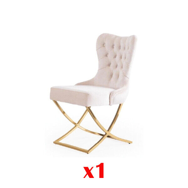 Esszimmer Stuhl 1 Sitzer Sessel Edelstahl Luxus Modern Möbel Design Sofort