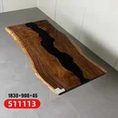 Epoxid Harz Fluss Tisch Echtes Holz Schwarz Wasser Tissche Epoxy Möbel