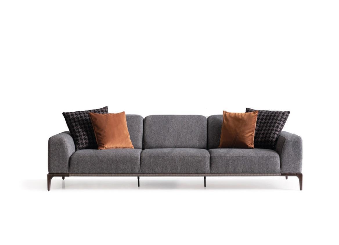 Sofa 4 Sitzer Farbe Grau Wohnzimmer Design Stil Möbel Moderne