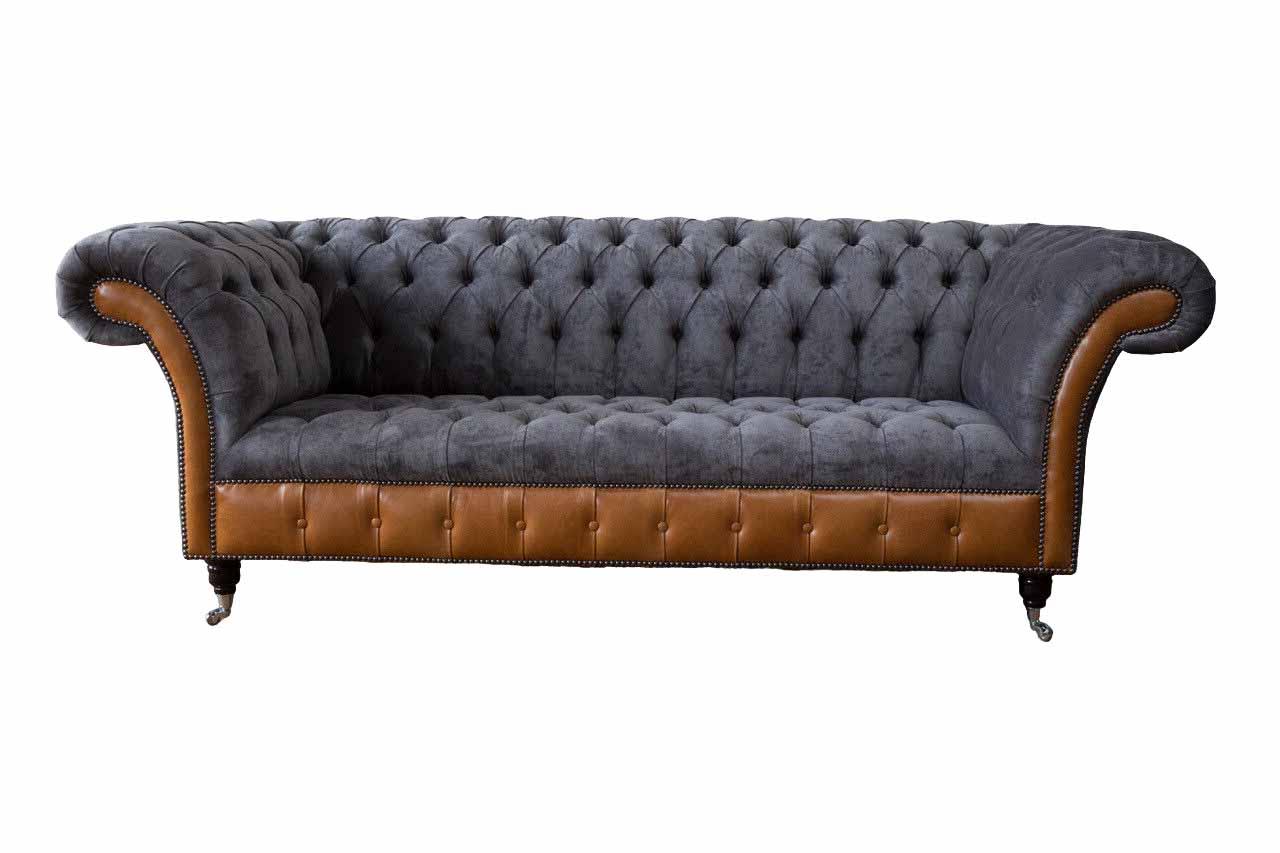 Design Sofa 3 Sitzer Chesterfield Couch Polster Sofas Dreisitzer