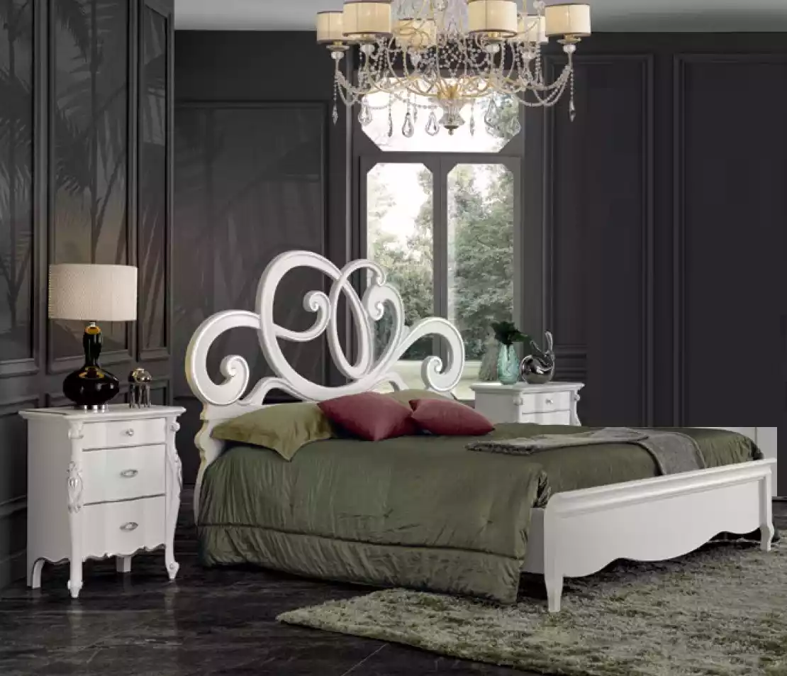 Bett 2x Nachttische 3 tlg. Schlafzimmer Set Design Möbel Modern Luxus