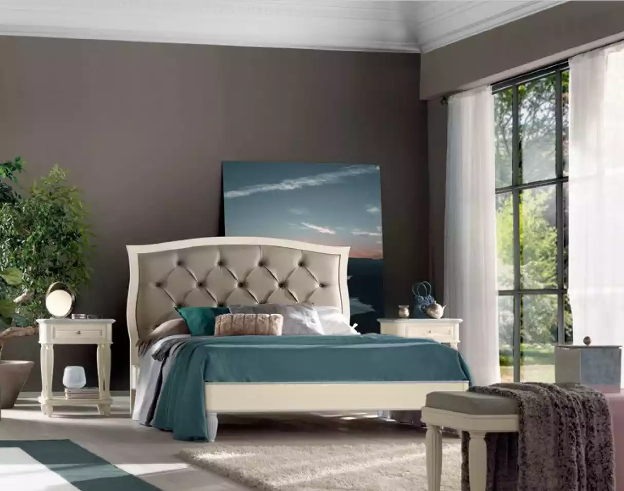Bett 2x Nachttische 3 tlg. Schlafzimmer Set Design Modern Luxus Gruppe