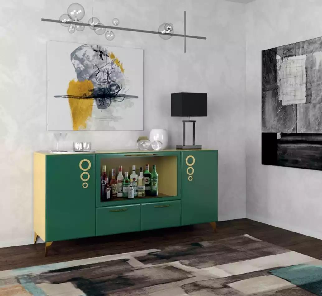 Sideboard Luxus Grüne Konsole Sideboards Modern Wohnzimmer Kommoden Holz