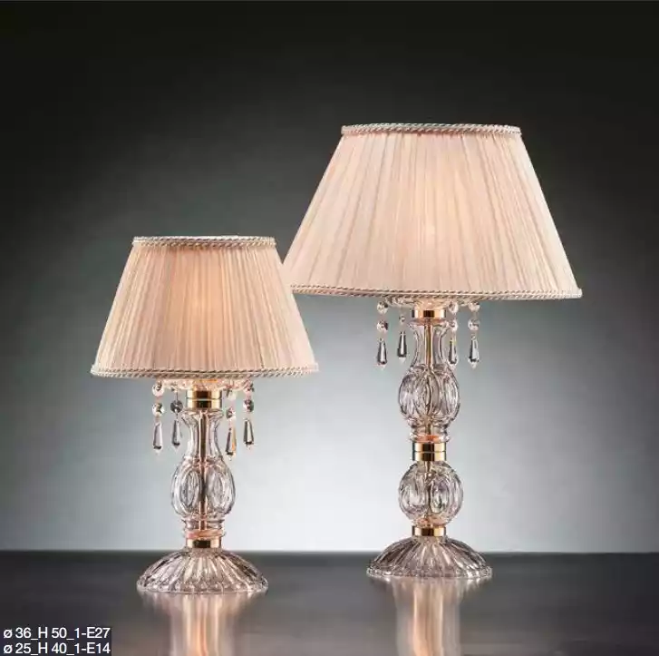 Antike Stil Beige Lampe Tischlampe Kronleuchter Kristall Tischleuchten