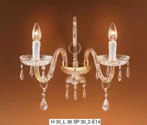 Klassische Wandleuchte Luxus Kronleuchter Kristall Lampe Lüster Stil