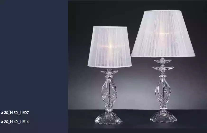 Designer Kristall Weiße Stehlampe Kronleuchter Antik Stil Tisch Lampe