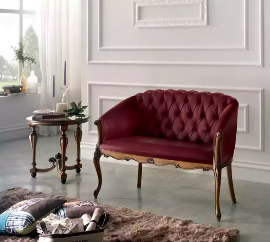 Design Chesterfield Sofa 2 Sitzer Couch Luxus Klassische Textil Sofas