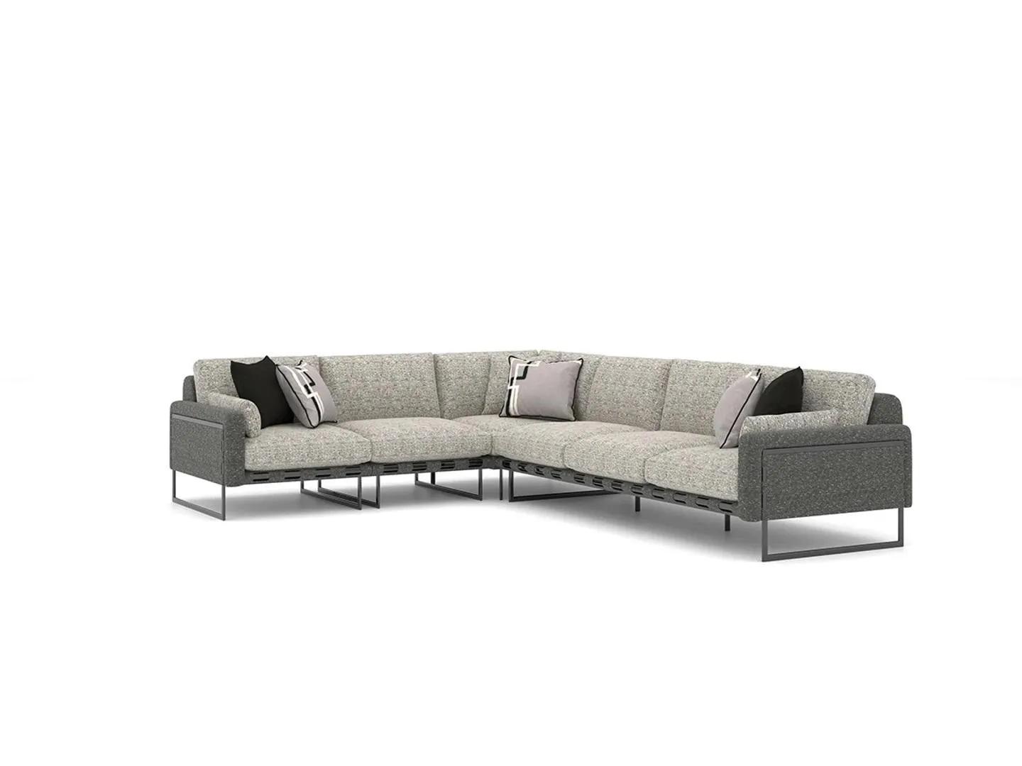 Design Ecksofa Modern Wohnzimmer Couch Textil Polster Sofas Garnitur