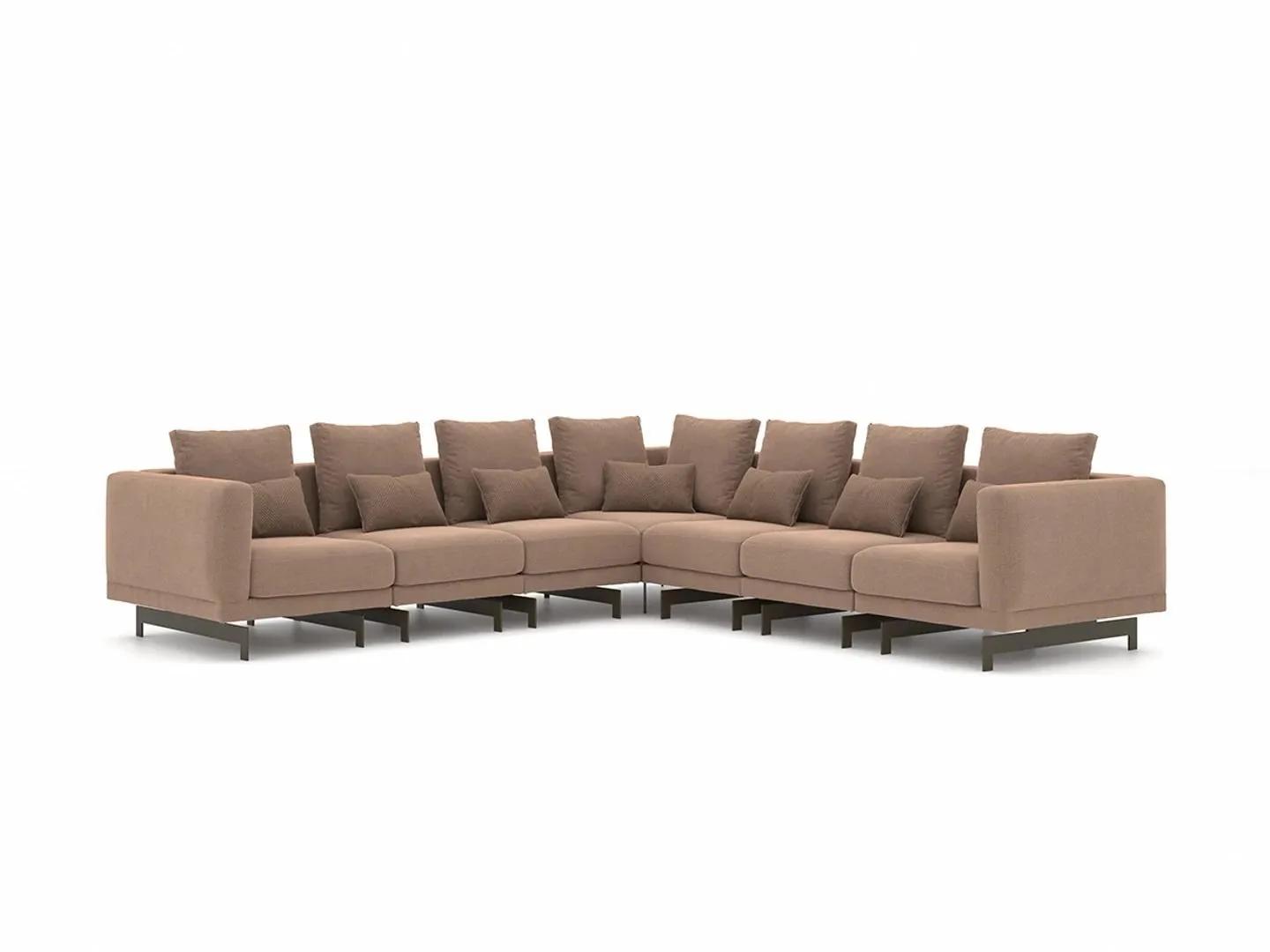 Luxus Ecksofa Couch L-Form Polster Textil Polstersofa Wohnzimmer