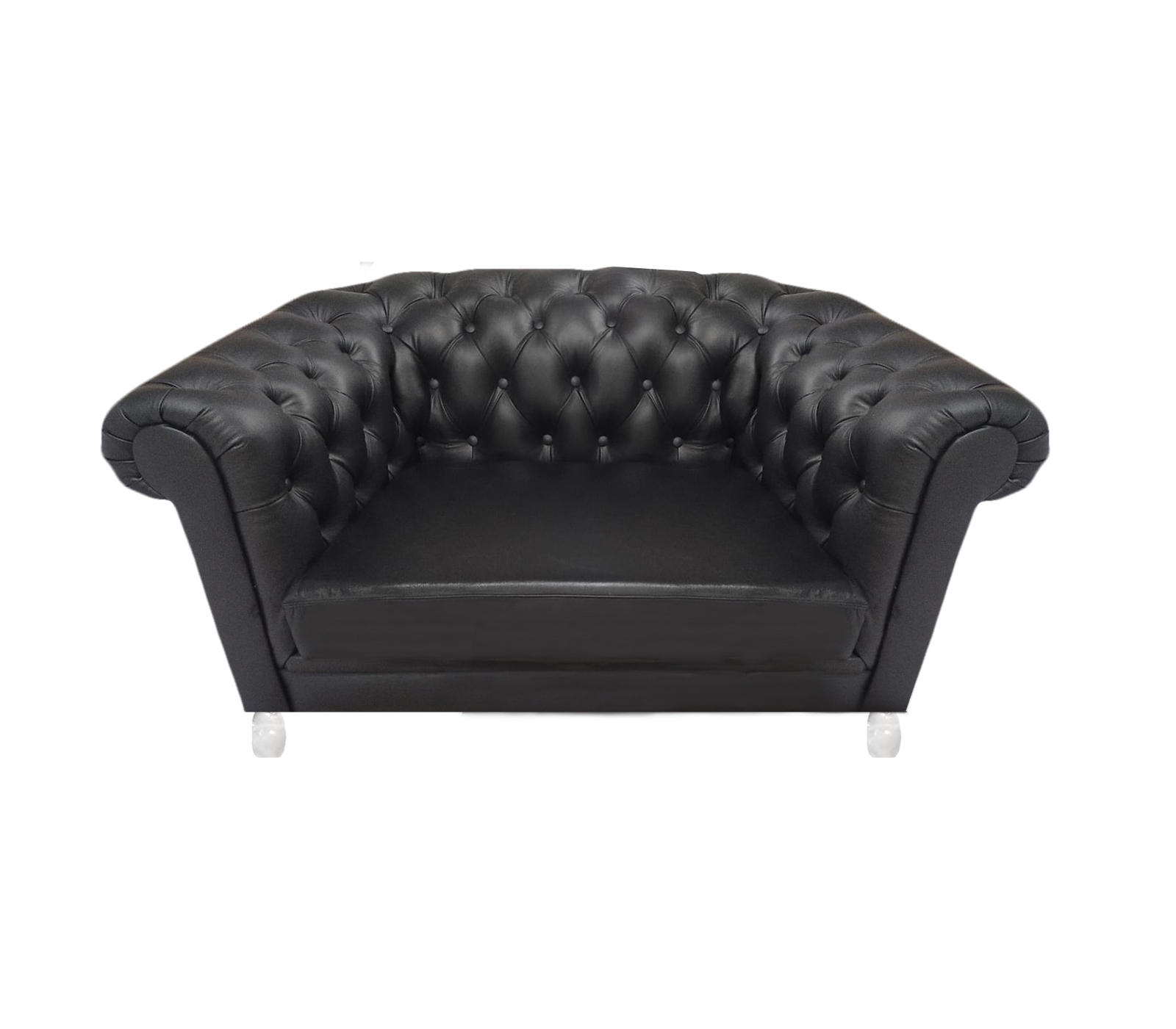 Moderner Schwarzer Chesterfield Sessel Wohnzimmer Lehnsessel 1-Sitzer