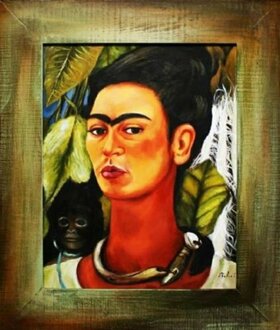 FRIDA KAHLO"SELBSTPORTRÄT" ÖLBILD BILD BILDER GEMÄLDE ÖLGEMÄLDE