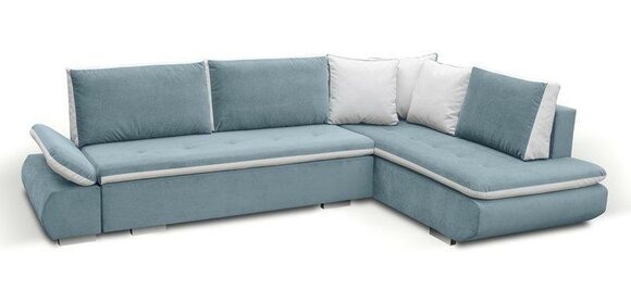 Sofa Schlafsofa Designer Sofa mit Bettfunktion + Bettkasten Modern Ecksofa Couch