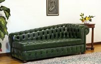 Chaiselongues Chesterfield Sofa Grün Couch Liege Ottomane