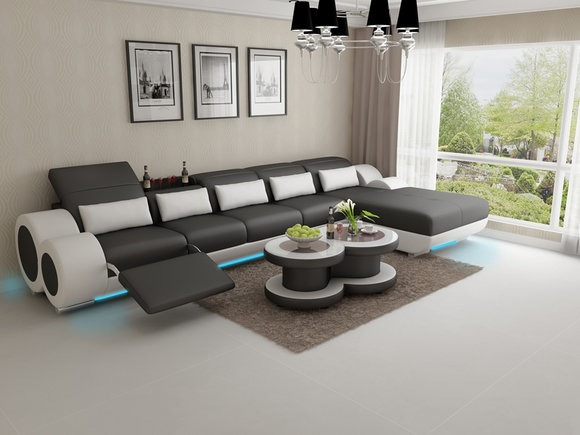 Ledersofa Couch Sofa Wohnlandschaft Modern Eck Ecksofa Design Garnitur