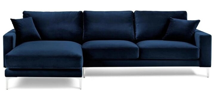 Ecksofa Blau Wohnlandschaft Couch Eckgarnitur Polster Italienische Möbel Design