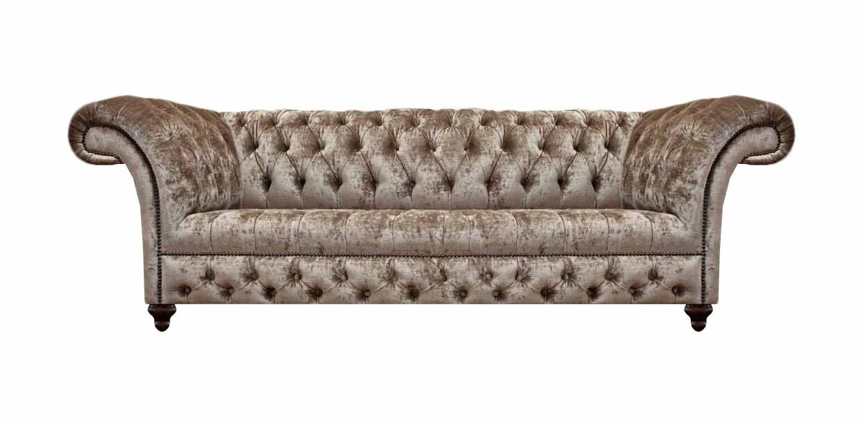 Sofa Couch Dreisitze Modern Luxus Sitzmöbel Einrichtung Wohnzimmer Chesterfield