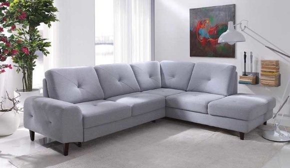 Ecksofa Wohnlandschaft Stoff Textil Sofa Ecksofa Couch Ecke Polster Garnitur