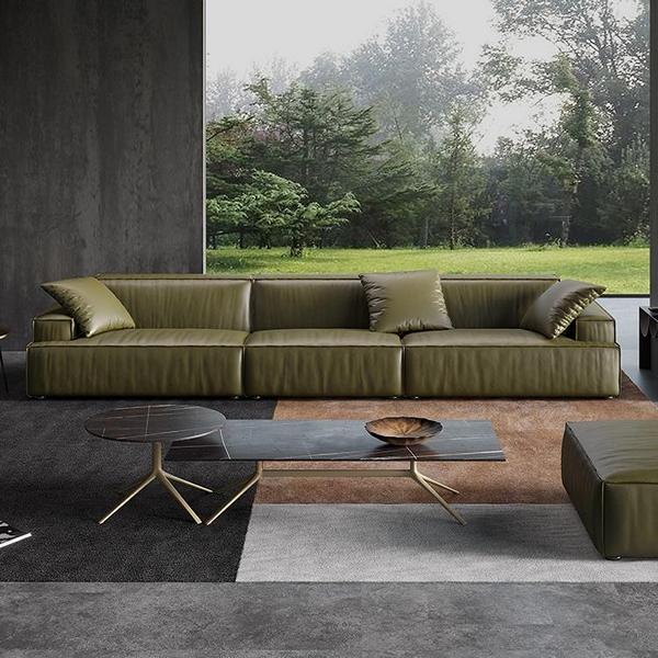 Ledersofa 6 Sitzer xxl Couch Big Sofa Lümmel Couchen Sofas Couchen Garnituren