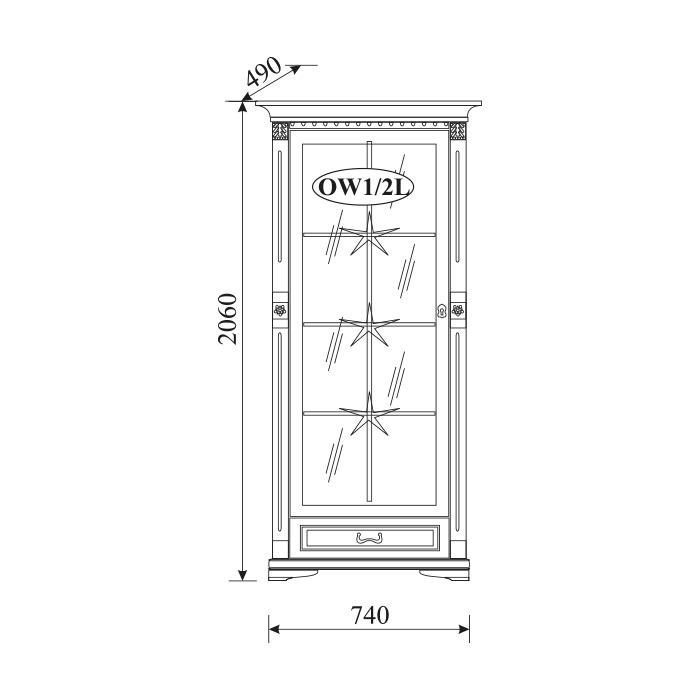 Klassische Holz Vitrine Vitrinenschrank Vitrinen Glasschrank Schrank Kolonial