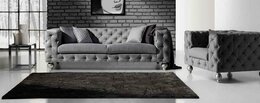 Sofagarnitur Chesterfield Set 252cm + Sessel Sofa Couch designer Sofa