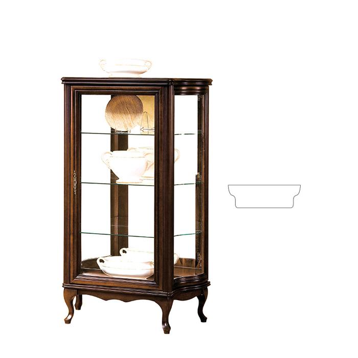 Klassische Design Vitrine Italienische Möbel Schrank Vitrinenschrank Vitrinen