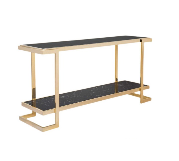 Wohnzimmer Konsolentisch Modern Luxus Edelstahl Tisch Konsole Gold