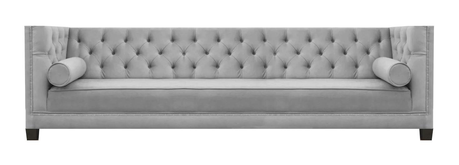 Viersitzer Sofa Couch Wohnzimmer Textil Polstermöbel Luxus Chesterfield