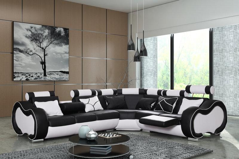 Ecksofa Couch SOLINGEN Sofa Couch Wohnlandschaft Relaxfunktion