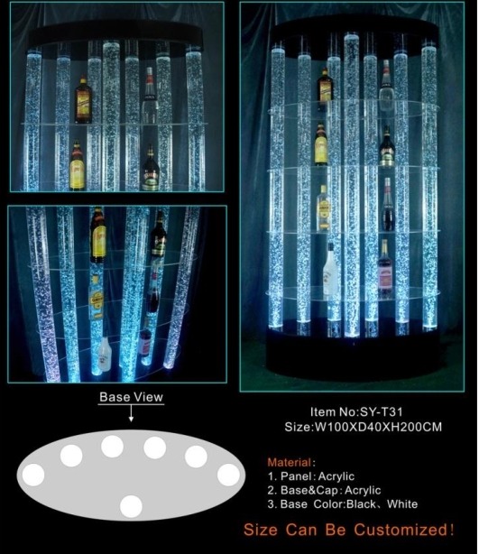 Säule Led Wasser Wand Bar Regal Wassersäulen Theke Designer