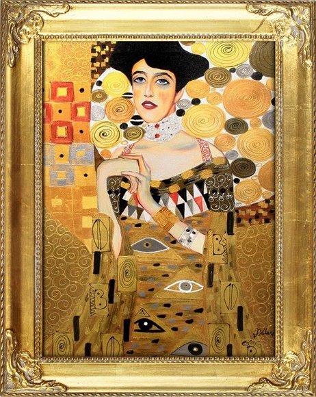 ABSTRAKT GUSTAV KLIMT ÖLBILDER BILD ÖLGEMÄLDE GEMÄLDE MIT RAHMEN MODERN