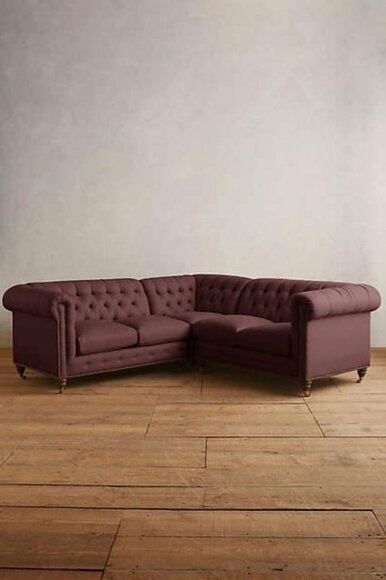 Chesterfield Ecksofa Sofa Couch Garnitur Sitz Textil 2-E-2 Polster Ecke