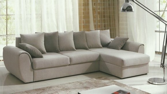 Ecksofa Wohnlandschaft Schlafsofa Sofa Bett Textil Stoff Sofa Ecke Couch