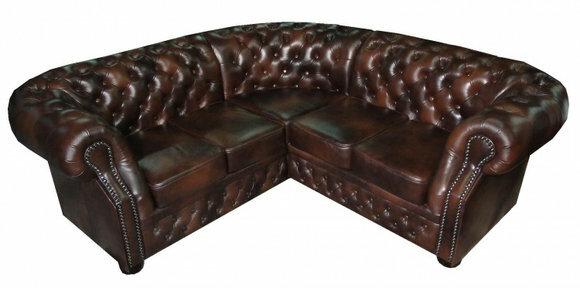 Ledersofa Ecksofa CHESTERFIELD SOFA "OXFORD" (ST)