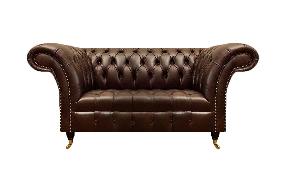 Schicker Brauner Chesterfield Dreisitzer Wohnzimmer Möbel Luxus Sitzer