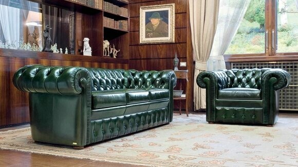 Chesterfield 3+1 Sitzer Polster Sitz Couch Sofa Garnitur Couchen