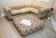 Chesterfield Ecksofa Couch Polster Garnitur Sofa Ecke Ledersofa Textil