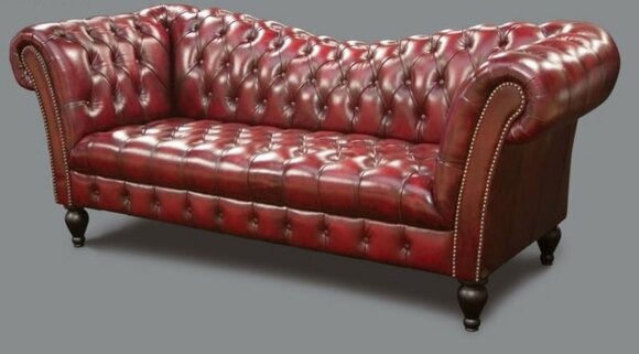 Chesterfield 3 Sitzer XXL Polster Sitz Couch Leder Sofa Garnitur Big Couchen