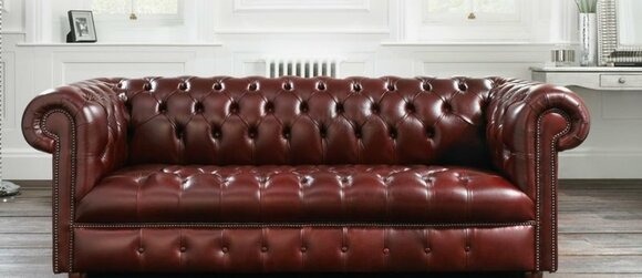 Chesterfield Big Sofa Couch Ledersofa Polster Sofas 3 Sitzer XXL