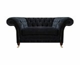 Grauer Chesterfield Polstersessel Designer Wohnzimmer Textilsessel Neu