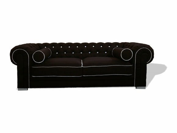 Chesterfield Sofa 3 SITZER Polster Designer Couchen Sofas Garnitur Dunkelbraun