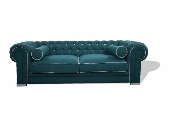 Chesterfield Sofa 3 SITZER Polster Designer Turkis Couchen Sofas Garnitur