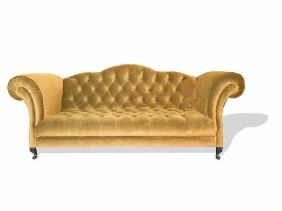 Chesterfield Sofa 3 SITZER Couchen Sofas Garnitur Polster Beige Designer