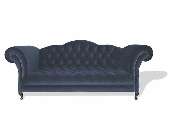 Chesterfield Sofa 3 SITZER Couchen Dunkelgrau Sofas Garnitur Polster Designer