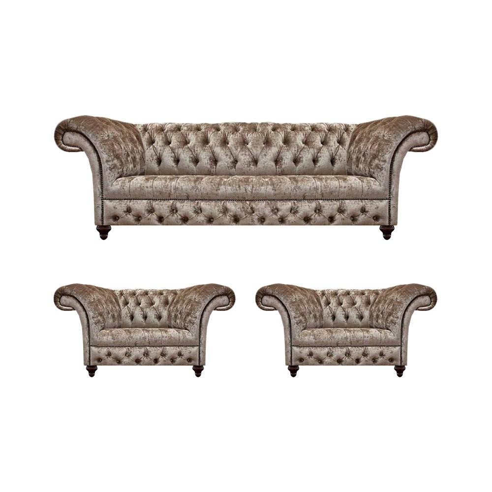 Luxus Sofagarnitur Design Möbel 3tlg Chesterfield Einrichtung Couchgarnitur