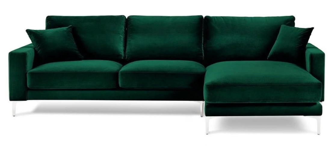 Loft Sofa Luxus Eckcouch Möbel Eckgarnitur Samt Couchen Wohnzimmer sofas grün