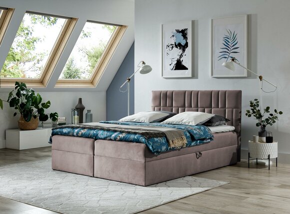 Bett Boxspringbett Bettkasten Neu outlet mit Topper140/160/180/x200cm